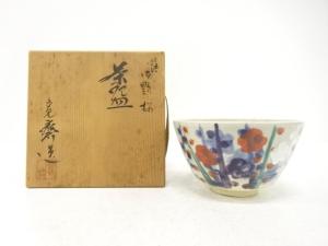 京焼　寛斎造　仁清　御題「桜」　茶碗